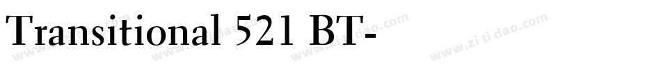 Transitional 521 BT字体转换